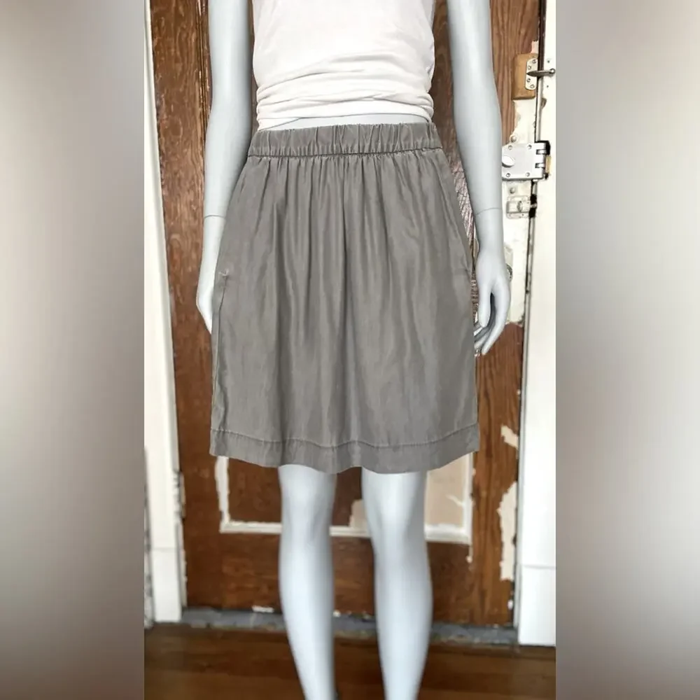 GAP Short Grey Tencel Skirt w/Pockets sz XS